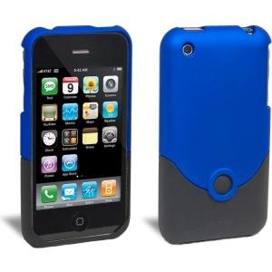 hard case or soft case for iphone:iFrogz Luxe Case for iPhone 3G, 3GS (Blue/Black)