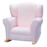 Childs Wingback Gingham Rocker - Color Pink