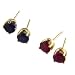 10K Yellow Gold 1.3ct. Ruby and Sapphire 5MM Stud Set
