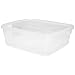 Rubbermaid Commercial 3Q24 CLE Polypropylene 15 Quart Roughtote Clear Non-Latching Storage Box, Rectangular, 13.3" Width x 16.8" Depth x 5.3" Height, Clear