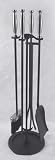 Review Aiden's Hearth  / MODERN DECO Fireplace Hearth Woodstove Tool Set with BRUSHED NICKEL HANDLES - Round Base