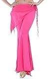 2014 New Design!Professional Rose Red Yoga Belly Dance ,Latin Dance Pants Trousers with a Slimming Skirt ,Small Size ,Hand Made!