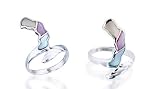 Tri-color Mother of Pearl Right hand Ring Sterling Silver