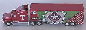 Texas Rangers White Rose '99 Tractor Trailer Feature All Die-Cast Metal Cab