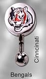 NFL Reverse Top Down Belly Button Ring - Cincinnati