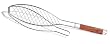 Outset QC70 Chrome Fish Basket with Rosewood Handle