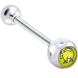 Zodiac Sign TAURUS SIGN Logo Barbell Tongue Ring
