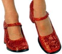 Dorothy Red Glitter Shoes W/3" Heel