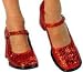 Dorothy Red Glitter Shoes W/3" Heel