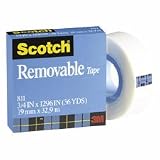 3M Scotch(R) Removable Magic&trade; 811 Tape, 1in. Core, 3/4in. x 1296in.