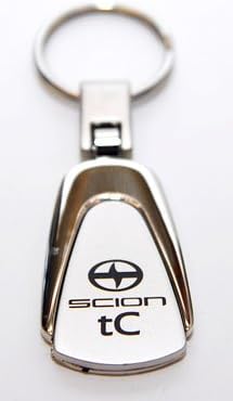 Scion tC Chrome Teardrop Keychain Tear Drop Key Fob Ring