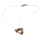 Oi! Ladies N4039  White Fresh Water Pearls Combined With Grey Tones Of Crystal Hand Strung on Ribbon
