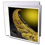 SmudgeArt Fractal Art Designs - Sweetgrass - Greeting Cards-12 Greeting Cards with envelopes
