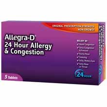 Allegra Allegra-d Allergy Tablets 5 Count