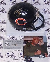 Mike Singletary Autographed Chicago Bears Mini Football Helmet with 