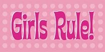 Girls Rule Children Art Poster Print by Stephanie Marrott, 10x5
