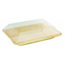 Packnwood "Scandinavia" Rectangular Wooden Plate, 7.6" Length x " Width x 1.1" Height (5 Packs of 100)