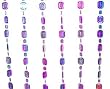 Purple Acrylic Emerald Shaped Beaded Curtains