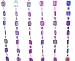 Purple Acrylic Emerald Shaped Beaded Curtains