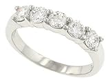 5 Stone Round Common prong Set Diamond Band 1.04cttw