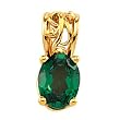 14K Yellow Gold Chatham Created Emerald Pendant