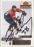 Yannick Tremblay, Atlanta Thrashers, 2000 Upper Deck MVP Stanley Cup Edition Autographed Card