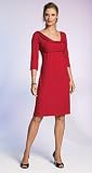 DRAPE NECK MATTE JERSEY DRESS