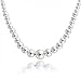Bling Jewelry Sterling Silver Graduated Bead Ball Necklace