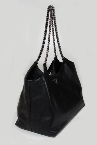 Prada Handbags Large Black Leather BR4487
