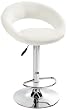 Amstyle Kreta Barhocker - h�henverstellbar Leder gepolstert mit Lehne