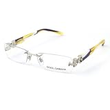 Dolce & Gabbana 1158b Silver / Multicolor Horn Frame Rimless Eyeglasses, 53mm