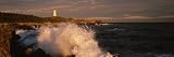 Waves Breaking on the Rocks near Louisbourg Lighthouse, Cape Breton Island, Nova Scotia, Canada Photographic Poster Print by Panoramic Images, 42x14