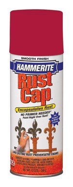 Hammerite Rust Cap Rust Preventative Spray Paint Bright Red Smooth Finish 12 Oz
