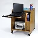 SAF1955MO - Picco Mobile Laptop Computer Workstation, Medium Oak (SAF1955MO)