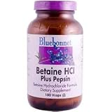 Betaine HCI Plus Pepsin 180 VCaps - Bluebonnet