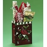 Cardinal Tin Tote, Candleholder Tote gift bag by Nutcracker Sweets