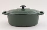 Review Dexam (First Order Account) 11873276 / Chasseur Cast Iron 27cm, 3.0ltr Oval Racing Green Casserole