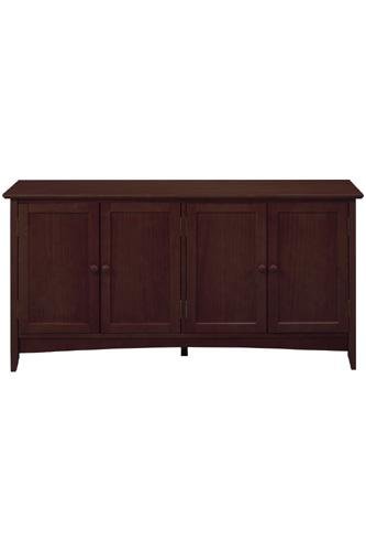 Lowboy With Wood Doors 4 Door 60w Dark Cherry