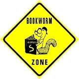 BOOKWORM ZONE book study school read new sign