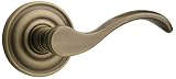 Baldwin 5455.050.PASS Wave Lever Passage Set, Satin Brass and Black