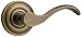 Baldwin 5455.050.PASS Wave Lever Passage Set, Satin Brass and Black