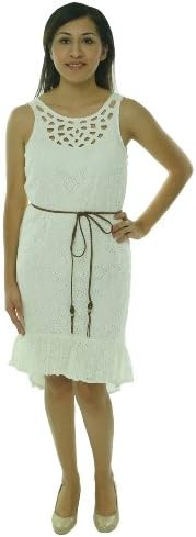 M60 Miss Sixty Women's Cut-Away Lace Dress Ivory 10