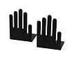 Spectrum 10210 Large Hand Bookends 1-Pair, Black