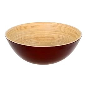 Simply Bamboo 12 Bamboo Bowl Mahogany by Simply Bamboo