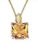 14k Cushion-cut Citrine Pendant