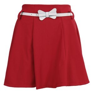 Mini jupe robe taille haute elastique avec ceinture taille unique
