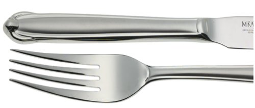 Mikasa Classico Satin 42-Piece Flatware Set with Bonus Wooden Caddy, Service for 8
