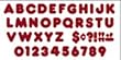 READY LETTERS 4 CASUAL RED SPARKLE