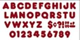 READY LETTERS 4 CASUAL RED SPARKLE