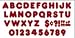 READY LETTERS 2 CASUAL RED SPARKLE